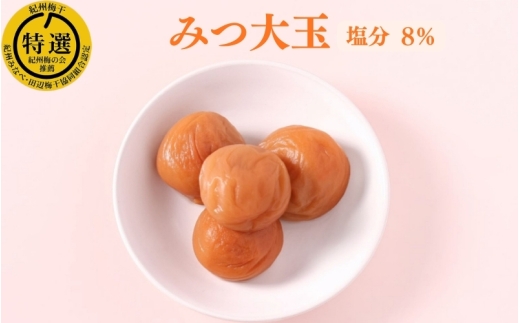 紀州南高梅 はちみつ梅干し 大粒 みつ大玉 塩分8％ 800g  ｜ 和歌山県産 みなべ町 紀州南高梅 梅干し 梅干 うめぼし はちみつ梅 大玉 【mryms001A】
