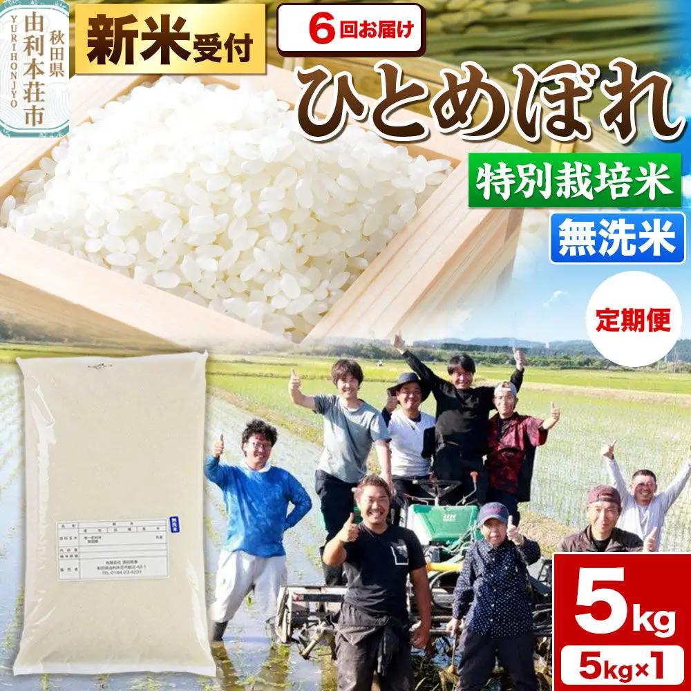 《新米予約》《定期便6ヶ月》令和8年産【無洗米】特別栽培米 ひとめぼれ 5kg 秋田県産 [ひとめぼれ 米 お米 白米 精米 無洗米 特別栽培米 ブランド米 食卓 秋田県産 秋田県 由利本荘市]