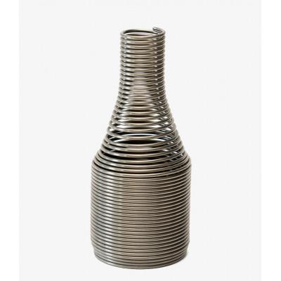 ふるさと納税 磐田市 SPRING VASE (flower vase)スリム型　シルバー