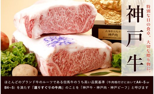 【冷蔵便】神戸牛 ステーキセット 計400g（ロース＆柔らか赤身 100g 各2枚）