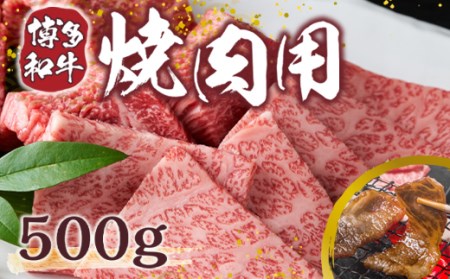博多和牛 焼肉用 500g [MEAT PLUS 福岡県 宇美町 um40azp010003]
