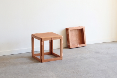 木製折り畳み椅子「patol stool（ロータイプ）」板座 スツール 椅子 いす チェア おしゃれ 木製 無垢 無垢材  折りたたみ デザイン デザイナー デザイナーズチェア【uj-CY001】【平山日用品店】