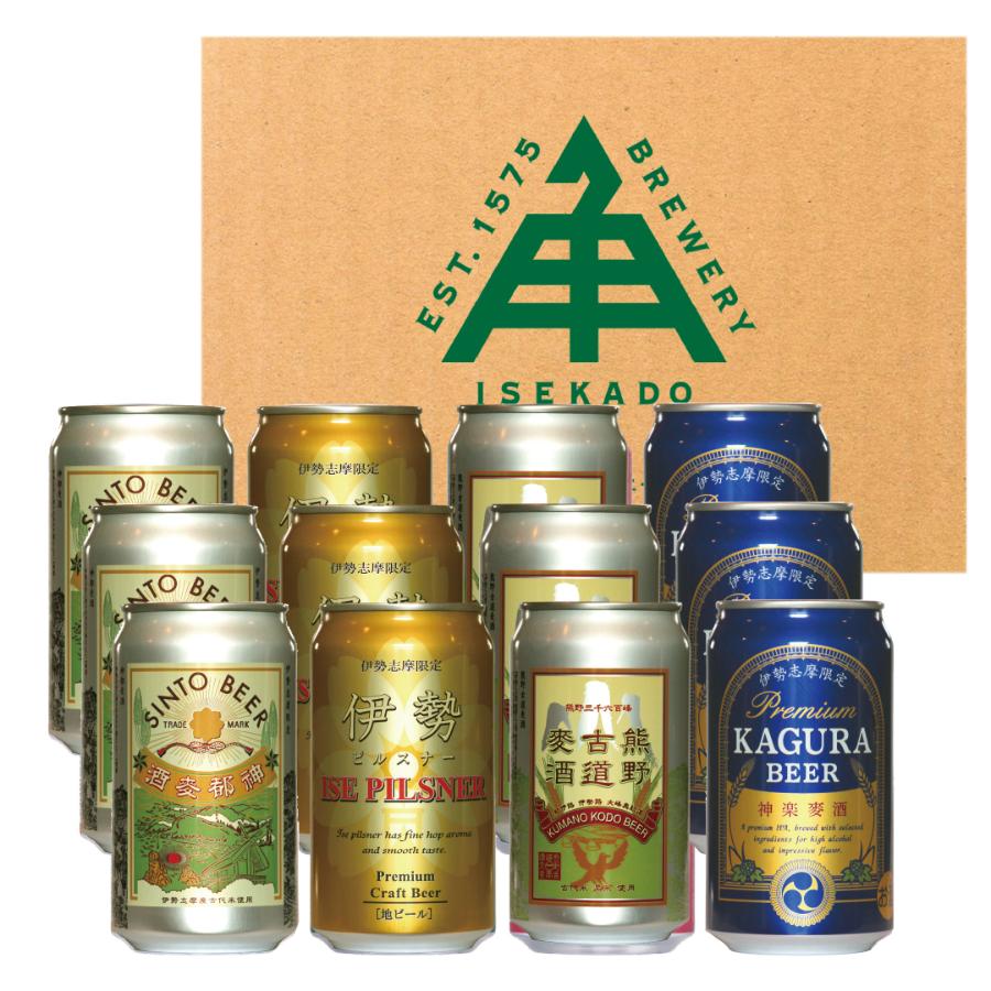 ＜ISEKADO＞「ビール」『伊勢路シリーズ』4種12缶セット IM105