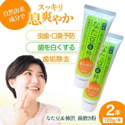 ふるさと納税 大洲市 なた豆&amp;柿渋 歯磨き粉 120g×2本セット[AGCS001]