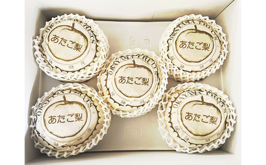 あたご梨3-6玉 青秀以上(約4kg) 化粧箱入り 岡山県産