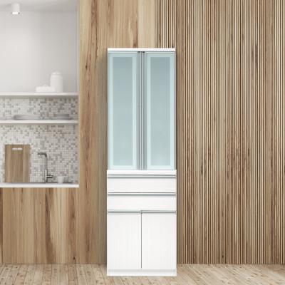 ふるさと納税 大川市 サフラン 幅60cm スリムダイニングボード食器棚 ホワイト・ブラウンの3色対応