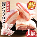 【ふるさと納税】【訳あり】宮崎県産 豚バラブロック 1kg 豚肉 肉 お肉 豚バラ 豚バラ肉 赤身 不揃い 不定形 形不揃い ご家庭用 料理 アレンジ 豚の角煮 角煮 チャーシュー 炒め物 煮物 グルメ お取り寄せ お取り寄せグルメ 訳あり品 宮崎県 宮崎市 送料無料