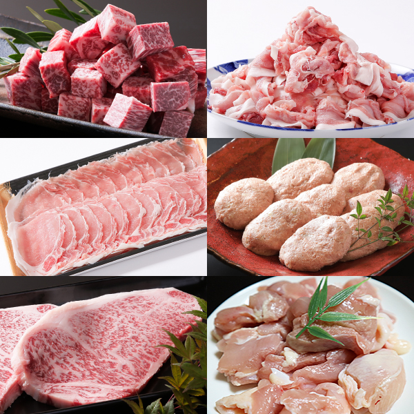 【全6回定期便】佐賀県産 牛豚鶏肉三昧12kgコース：C214-001