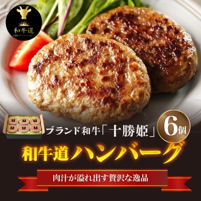 ブランド和牛「十勝姫」の和牛道ハンバーグ120g×6個セット