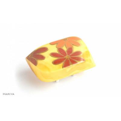 ふるさと納税 加賀市 花蒔絵  琥珀帯留め |  | 02
