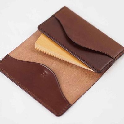 ふるさと納税 七尾市 【本革】名刺入れ/ブルー/ハンドメイド |  | 02
