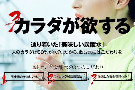 500ml×48本★強炭酸水★熊本県玉東町産の水を使用!クリアで爽快な喉越し！くまもと風土の強炭酸水★たっぷり24L★ストロング炭酸水《1月下旬-3月末頃出荷》ハイボールなどお酒の割材にも ソーダ