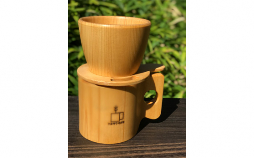 
No.080 HINOKI Drippe＆MUG ／ ヒノキ 木工 ドリッパー マグカップ 愛知県
