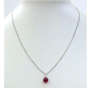 琥珀のペンダント・ルビーレッド琥珀7mm玉【配送不可地域：沖縄県】【1697556】