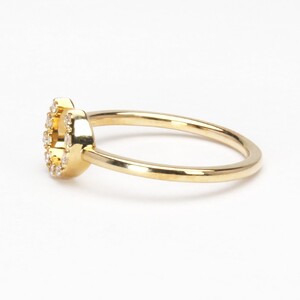 馬蹄 ホースシュー ダイヤモンド リング k18 イエローゴールド製 drmcf24d