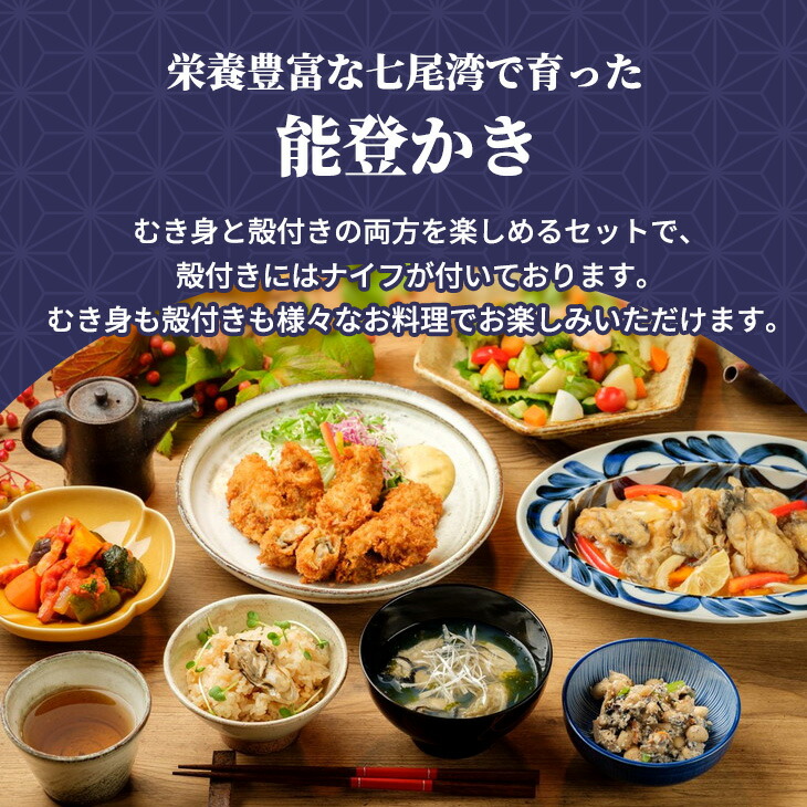 石川県七尾産 能登かき むき身700g（約30粒）・殻付き 約15個 セット ※北海道・沖縄・離島への配送不可 ※2025年1月上旬～5月下旬頃に順次発送予定