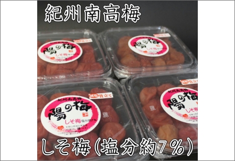 【0382-4】紀州南高梅　しそ梅3Lサイズ　1.2kg(塩分7%)