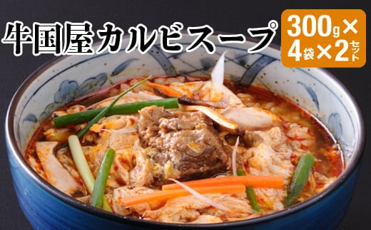 
【牛国屋】カルビスープ　300g×4袋×2セット　【11100-0786】
