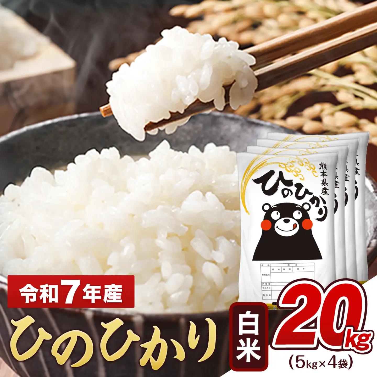 白米 令和7年産 ひのひかり 20kg 米