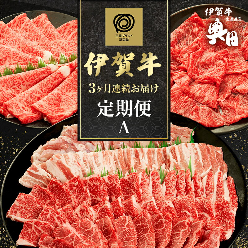 【ふるさと納税】伊賀牛 3ヶ月連続お届け 定期便 A [ 伊賀牛牛トロ刺し すき焼きセット 焼肉セット5人盛り ] オクダ 牛肉 高級 和牛 肉 伊賀牛肉 伊賀 人気 自宅用 グルメ お取り寄せ 誕生日 お祝い ご馳走 パーティー 贅沢 三重 三重県