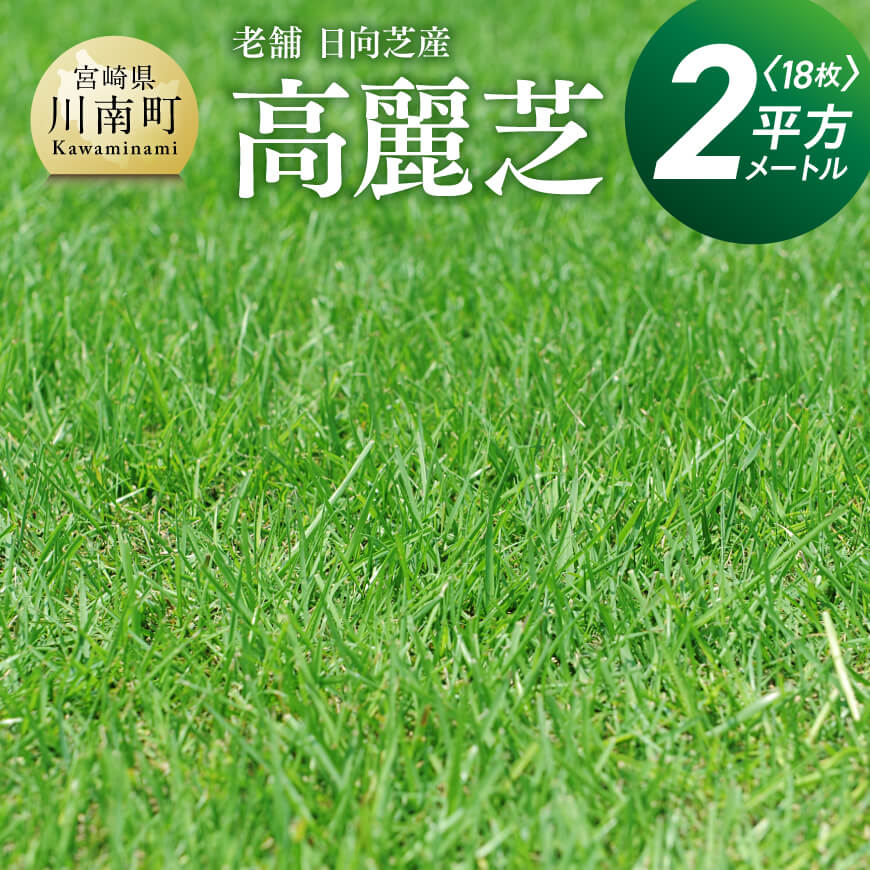 老舗日向芝産「高麗芝」2平方メートル　芝 芝生[F10301]