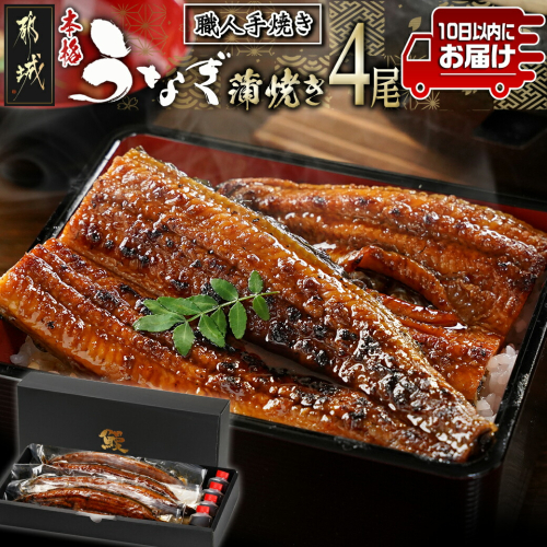 職人手焼きの本格うなぎ蒲焼き4尾≪みやこんじょ特急便≫_AD-33-003-4-Q