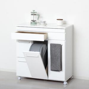 スライド棚付きダストボックス4D ホワイト