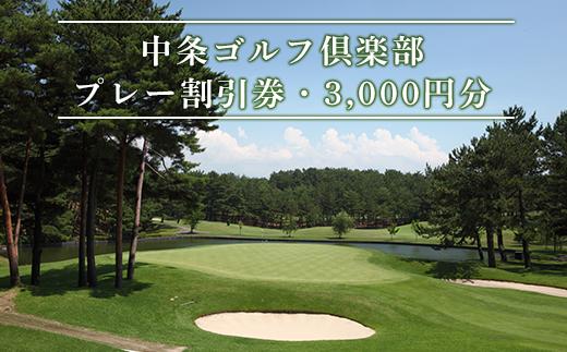 
41-01中条ゴルフ倶楽部（プレー割引券・3,000円分）
