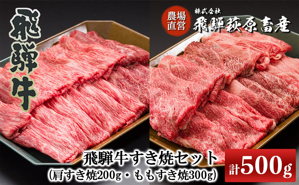 
飛騨牛すき焼セット (肩すき焼 200g　ももすき焼 300g) 牛肉 国産 ブランド牛 すきやき【冷凍】
