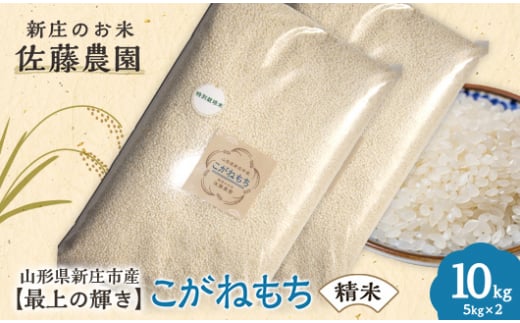 特別栽培米【最上の輝き】こがねもち 精米 5kg×2袋 米 お米 おこめ 山形県 新庄市 F3S-2539