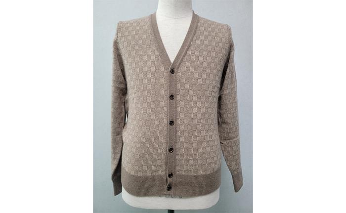 
                  MKMT2301　MEN’S　地柄配色カーディガン ブラウン/Lサイズ ニット ファッション おしゃれ 日本製 秋 冬 プレゼント ギフト MKブランド
                