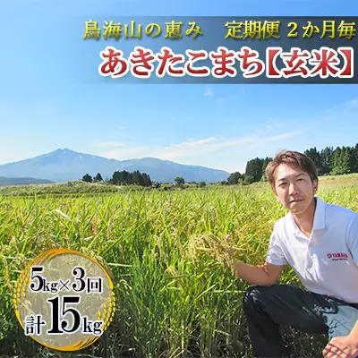 【先行予約】《定期便 3回 隔月配送》 あきたこまち 5kg  玄米 あきたこまち R8年産
