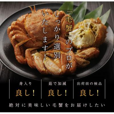 ふるさと納税 稚内市 【ボイル済み急速冷凍】身がパンパンに詰まった稚内産毛ガニ 1尾1kg〜1.2kgもあるジャンボサイズ |  | 03