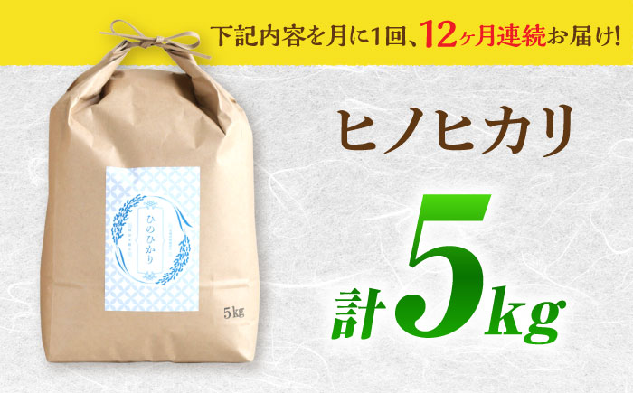 【南島原市産ヒノヒカリ】5kg×12回 定期便 / 米 / 南島原市 / 林田米穀店 [SCO003]