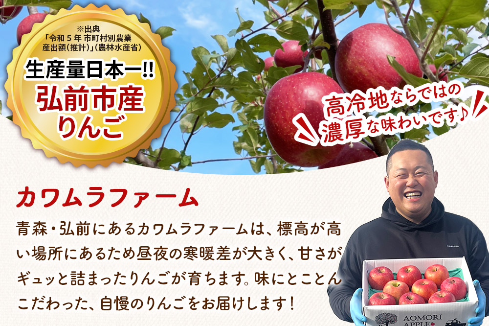 無添加 りんごジュース 葉とらずふじ 1L×3本 カワムラファーム