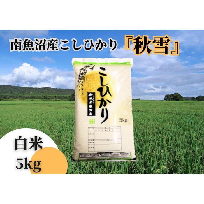 【ふるさと納税】【12月20日ご入金確認分まで年内発送】【令和7年産】南魚沼産こしひかり「秋雪」白米5kg 新潟県の特A地区南魚沼市の美味しいお米 | お米 こめ 白米 コシヒカリ 食品 人気 南魚沼市