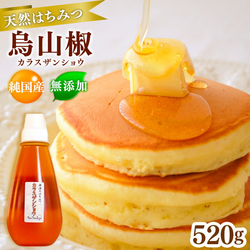 【ふるさと納税】 純国産 国産 無添加 Bee concierge 「 烏山椒 (カラスザンショウ) はちみつ 」520g 1個 | チューブ入り 送料無料 ビーコンシェルジュ 斉藤兄弟 単花はちみつ専門 君津市 きみつ 千葉県