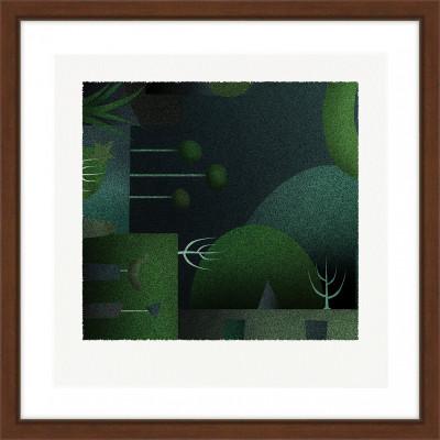 ふるさと納税 綾部市 深と草 [しかくいえ]14【絵画】 額装サイズ266mmx266mm