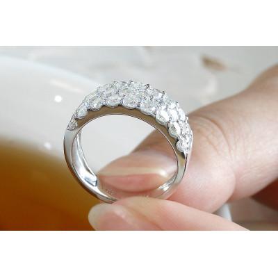 ふるさと納税 昭和町 pt900ダイヤモンド パヴェ エタニティリング【2.0ct】　13.5号 |  | 01