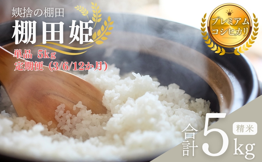 
                  【令和7年産】姨捨 の 棚田 プレミアム コシヒカリ 「 棚田姫 」 5kg (単品/定期便) モリ電子 米 白米 精米 棚田米 長野県 千曲市 おばすて 信州
                