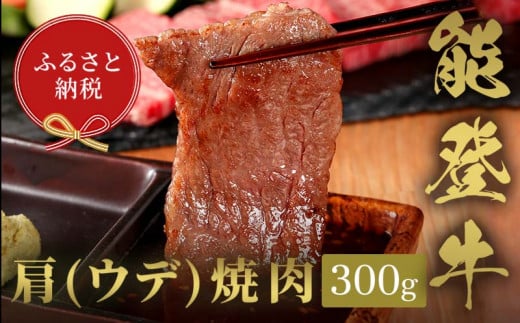 【和牛セレブ】能登牛　牛肩（ウデ） 焼肉 300g 牛肉 最高級 肩肉 うで肉 シャクシ 焼肉 黒毛和牛 能登牛 和牛セレブ F6P-2143