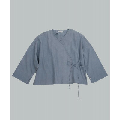 【ふるさと納税】羽織風パジャマ　トップス　ログウッドブルー【1695003】