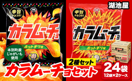 湖池屋 「カラムーチョ」2種セット(各12袋) 本別町観光協会 送料無料《30日以内に出荷予定(土日祝除く)》ポテトチップス　北海道ポテトチップス　コイケヤポテトチップス　湖池屋ポテトチップス