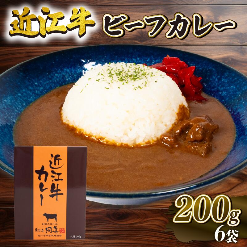 【ふるさと納税】 近江牛 ビーフカレー 200g×6 1200g ブランド 肉 近江牛 三大和牛 カレー 贈り物 ギフト 滋賀県 竜王町 岡喜