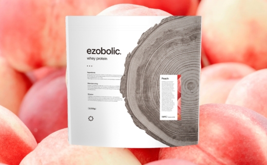 【ピーチ風味】 EZOBOLIC プロテイン 3kg 【 定期便 3回 】