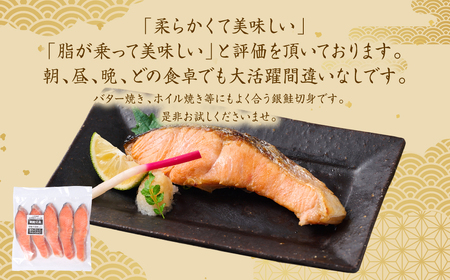 【定期便3回】厚切り 銀鮭切身 500g（500g×1パック）ギンザケ お弁当 おかず レシピ 焼き魚 ムニエル 冷凍 サケ さけ シャケ 切り身 魚 魚介 甘塩