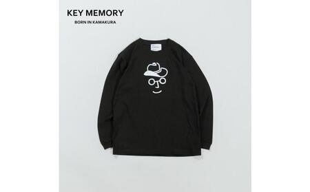 《3》【KEYMEMORY 鎌倉】カウボーイハットイラストロングTシャツ BLACK