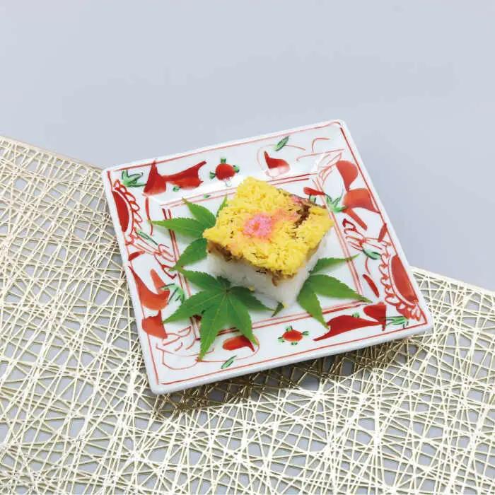 【波佐見焼】夢万歴草華紋 角皿 5客揃 食器 皿 【不二商店】 [UC19] 波佐見焼
