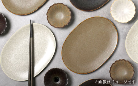 【美濃焼】結花 楕円皿 2点セット（ｼﾙﾊﾞｰ）【Felice-フェリーチェ-藤田陶器】 食器 おしゃれ オーバル プレート[MBX137]