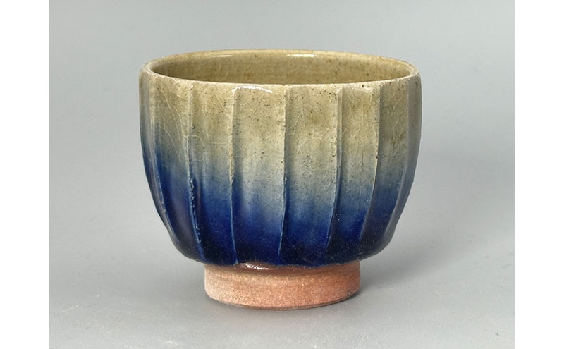 
                  虫明焼 釉彩面取ぐい呑(黒井博史 作) 工芸品 食器 酒器 ぐい呑
                